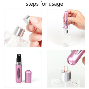 Draagbare Mini Parfum Refill Fles - 5 ml Hervulbare Spray Jar voor Onderweg!